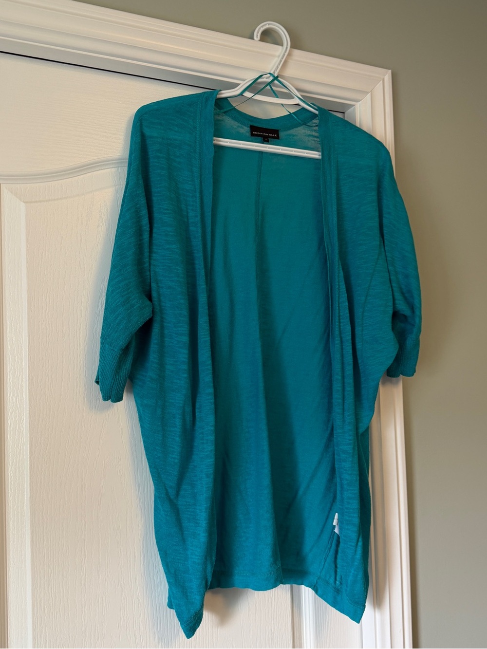 Addition Elle Teal Open-Front Cardigan